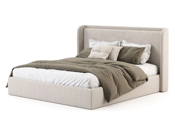 PORTO - Fabric double bed with upholstered headboard by Stylish Club - view 2